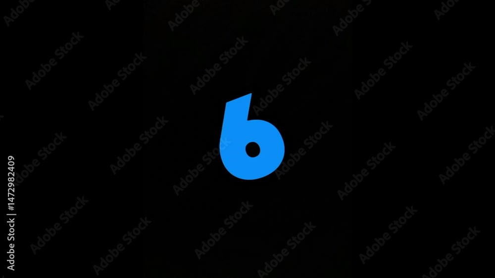 Poster colourful, animated numbers counting from one to nine, dynamic digital motion graphics