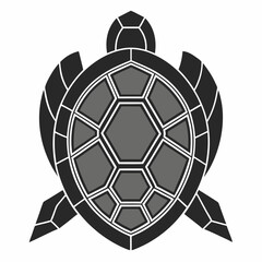 Obraz premium Geometric Sea Turtle Design: A stylish, geometric representation of a sea turtle, showcasing clean lines and a modern aesthetic. This image embodies simplicity and elegance.
