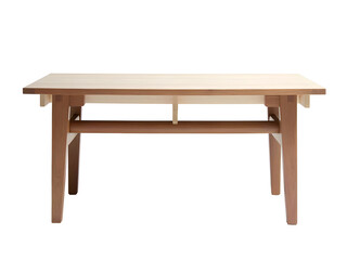 wooden table isolated on white