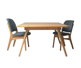 wooden table isolated on white