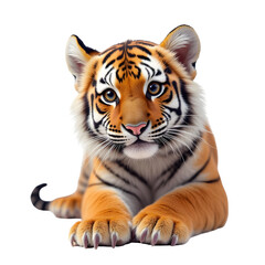 Obraz premium tiger on white background