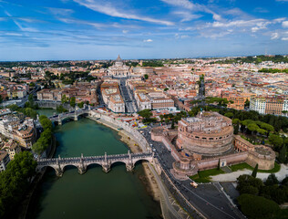 Aerial Drone View Iconic SantAngelo