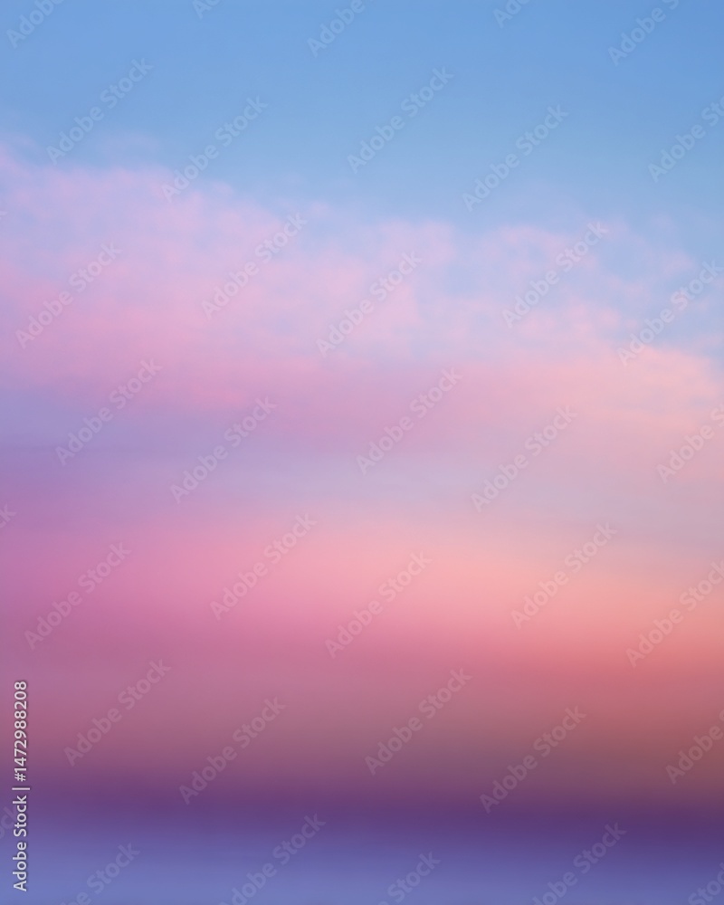Poster pastel sky gradient with diffused clouds