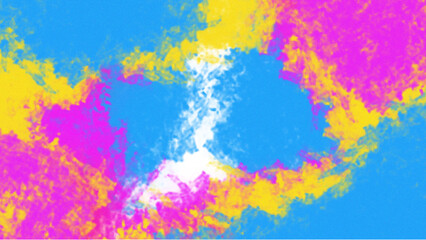 Paint an abstract background texture using bright colors with a contrasting color palette.