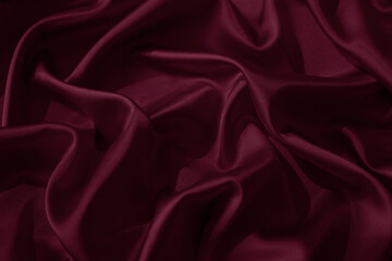  Black dark deep burgundy ruby cherry plum red abstract background. Silk satin velvet fabric. Elegant luxury rich. Curtain drapery fold line wave flow. Romance, Valentine, Birthday, Christmas. Design.