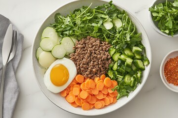 Colorful Salad Bowl with Protein
