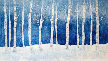 Winter Birch Forest