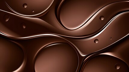 Fototapeta premium Abstract Brown Liquid Chocolate Swirls Background