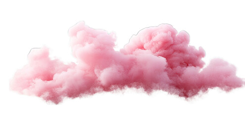 Fototapeta premium Pink Fluffy Cloud Isolated On Transparent Background