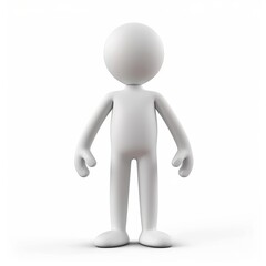 Neutral, simple 3D model of a person, standing upright.