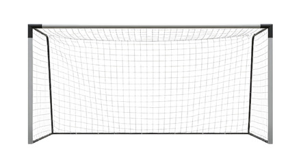 Obraz premium A pristine soccer goal set against a clear background, ideal for sports-themed designs and promotional materials