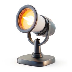 Retro spotlight illuminating a focused beam of light.