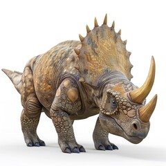 Obraz premium A magnificent depiction of a ceratopsian dinosaur.