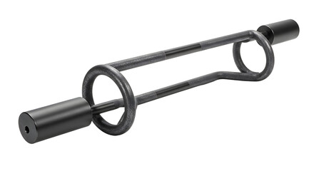A sleek, modern weightlifting barbell designed for strength training, set against a neutral background emphasizing fitness