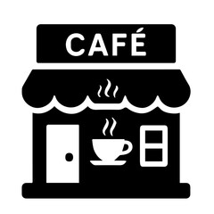 cafe building icon on white background vector
Vector building icon