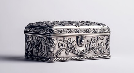Ornate Silver Decorative Box