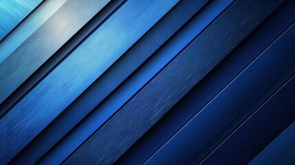 Obraz premium Close-up perspective of layered blue wooden panels with varying shades and visible wood grain texture creating a geometric and calm abstract pattern