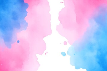 Obraz premium Abstract Watercolor Background with Pink and Blue Hues, Soft Gradient Blend