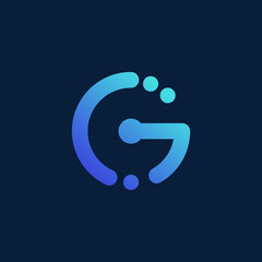 Abstract Hexagon Letter G Technology Logo Design
