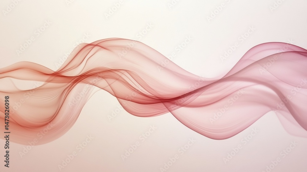 Poster elegant blush pink waves flow gently across an open space creating a calming and minimalist ambiance