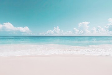 Obraz premium Tranquil beach scene under a vibrant sky