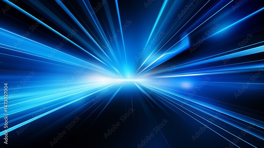 Poster warp speed effect with horizontal fastmoving lines futuristic business or tech theme