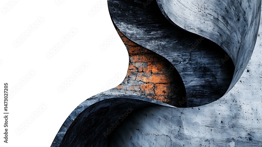 Poster Abstract Dynamic Rectangular Forms in Gray Blue and Black