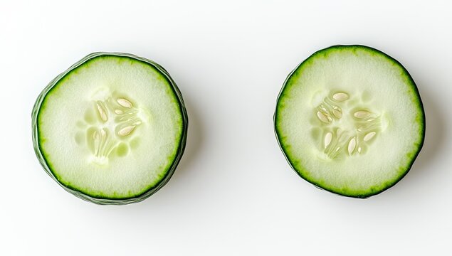 Two cucumber slices