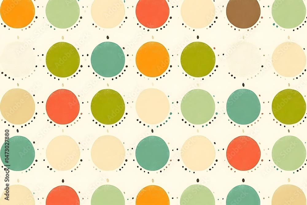Poster playful retro circle burst pattern background for vibrant designs usage