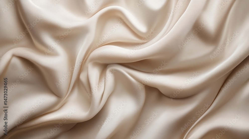Aufkleber a close up shot of a light beige silk fabric with soft folds and subtle highlights creating depth an
