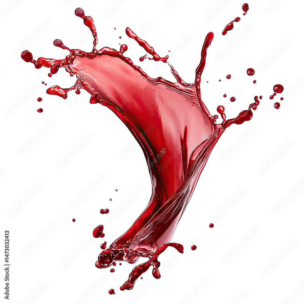 Fototapete a vibrant red liquid splash frozen in motion creating a dynamic and artistic composition against a t