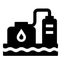 icon building station water purification on white background vector
Vector icon building