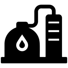 oil depot building icon on white background vector
Vector building icon