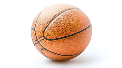 Fototapeta premium Closeup Orange Basketball Studio Shot, Sport Ball Texture