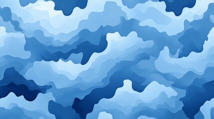 Abstract blue camouflage pattern