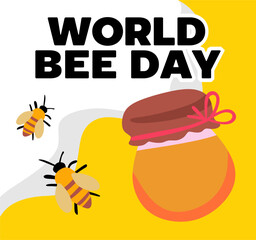 world bee day with a bee