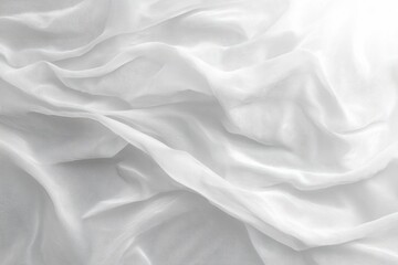 Obraz premium close-up of delicate translucent white fabric with soft flowing folds and gentle texture creating an airy and calm atmosphere