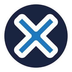 Close blue icon