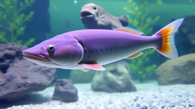 Australian lungfish in a zoo aquarium
