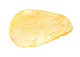 One tasty potato chip isolated on white