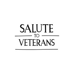 Salute to Veterans Typography