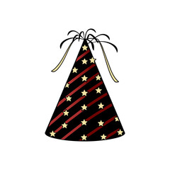 Festive 4th of July Party Hats Vector Illustration Perfect for Celebrations