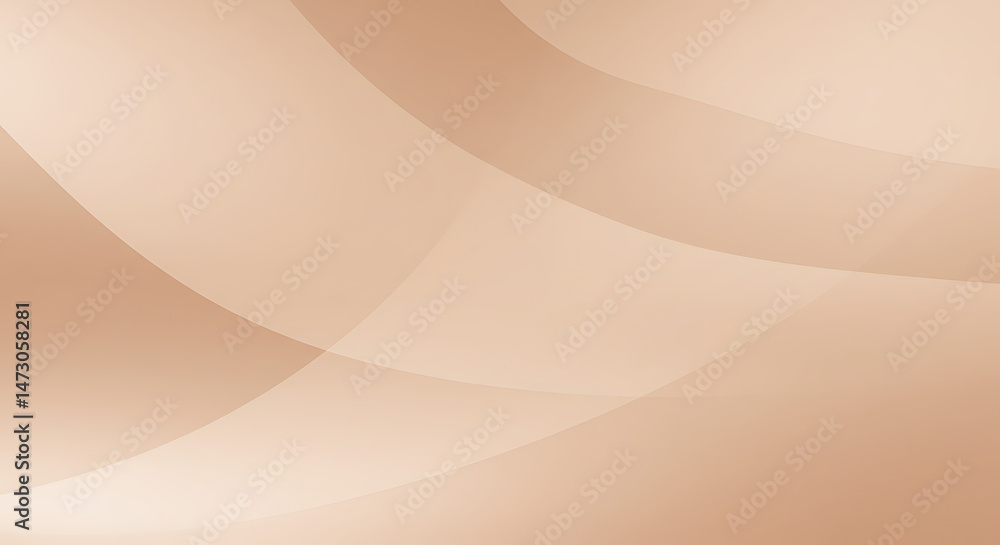 Poster abstract background featuring smooth, flowing curves in a gentle, warm color palette, creating a sen