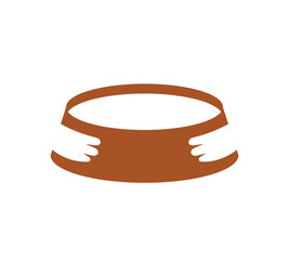 Logo pet bowl food minimalist unique design