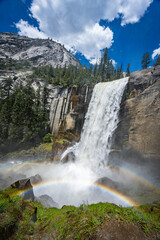 Yosemite National Park Vernal Falls, Nevada Falls, Emerald Pool, Mist Trail, and Charles Point in the Spring of 2025 with the stream and falls raging from snow melt
