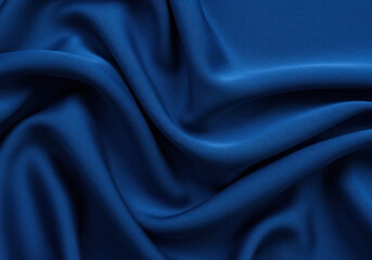 Obraz premium Blue fabric background with a bouquet of colorful flowers in a clear glass vase.