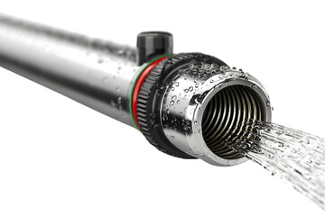 Water Flowing from a Metallic Pipe with Dripping Droplets Plumbing Fixtures Leak Detection M