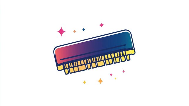 colorful ram memory module graphic clip art preview