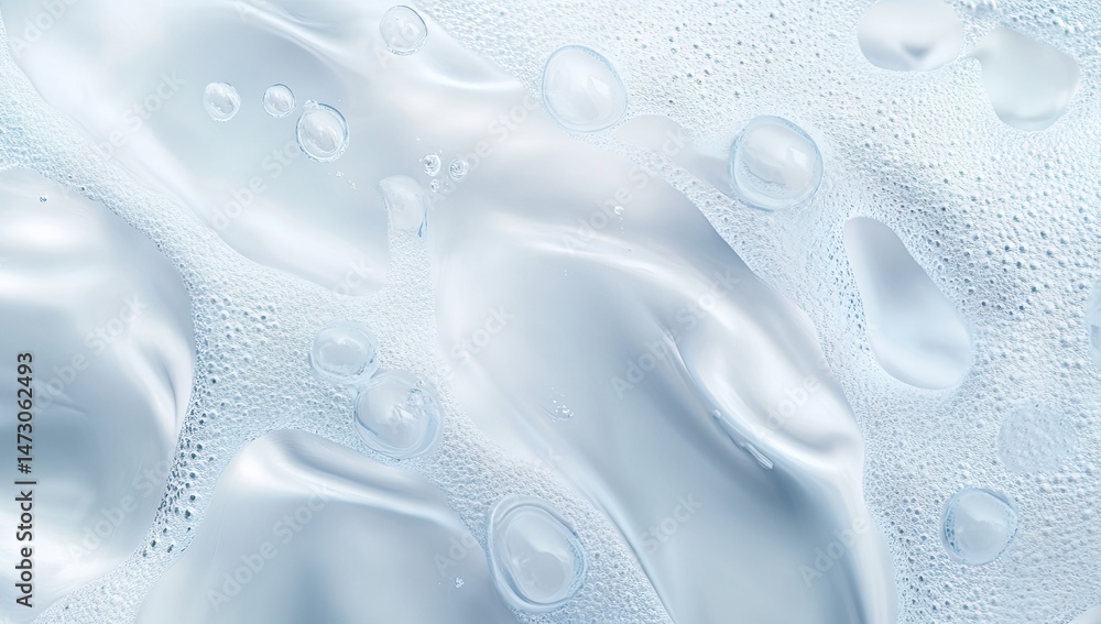 Poster a serene abstract background featuring a blend of soft blue hues. resembling a tranquil icy landscap
