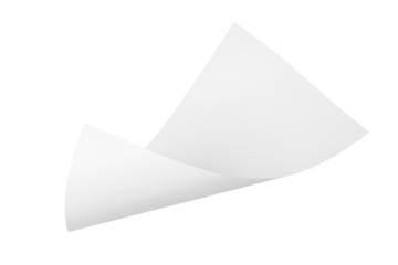 pile blank white paper flying, empty note leaf or leaflet in motion mockup, sheet falls and twists isolated on white with clipping path.